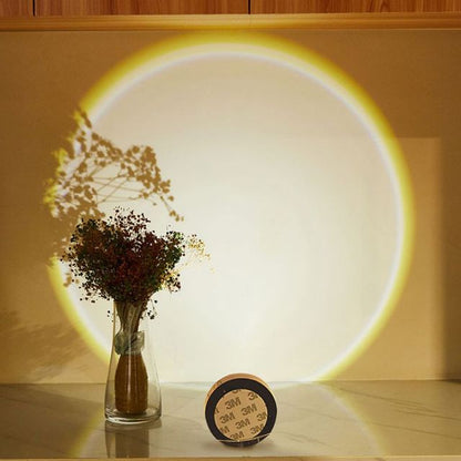 Touch LED Cabinet Lights Stick on Wall Sunset Lamp for Kitchen Bedroom Closet Cupboard Night Light Decoration Battery Powered